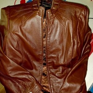 Large Bradley Brown Leather Jacket